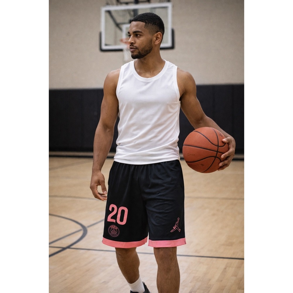 Jordan Paris Saint-Germain PSG Basketball Shorts Black Pink Nike men's S street